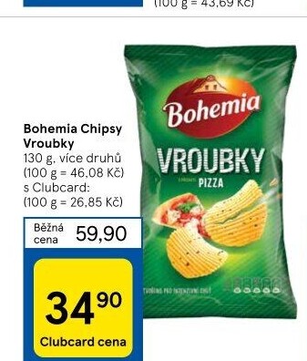 Chipsy Vroubky Bohemia Chips
