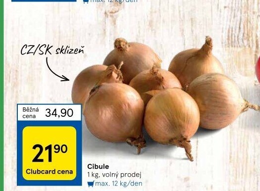 Cibule kuchyňská žlutá