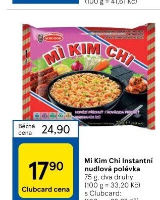 Instantní polévky Mi Kim Chi Vina Acecook