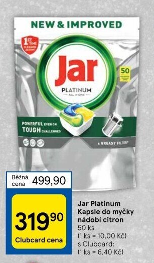 Kapsle do myčky Platinum Jar