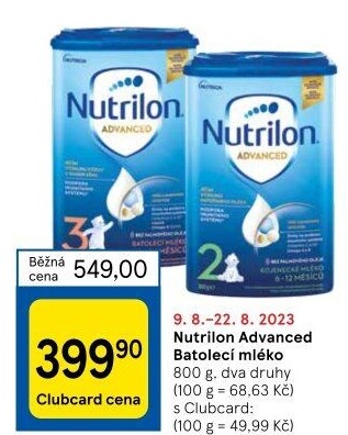 Kojenecká výživa Nutrilon Advanced