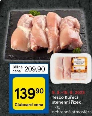 Kuřecí stehenní řízky Tesco