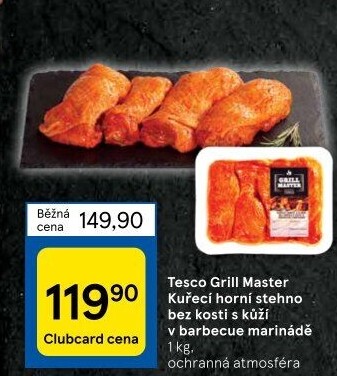 Kuřecí stehna bez kosti marinovaná Barbecue Grill Master Tesco