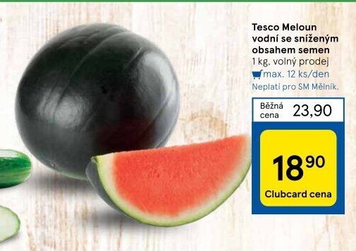Meloun vodní Tesco
