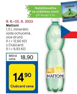 Ochucená voda Mattoni