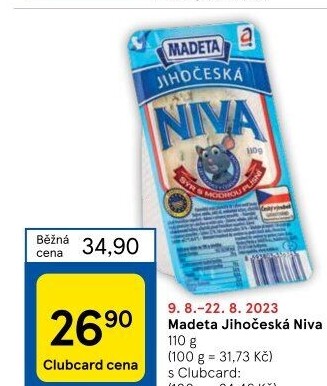 Sýr Niva Jihočeská 50% Madeta