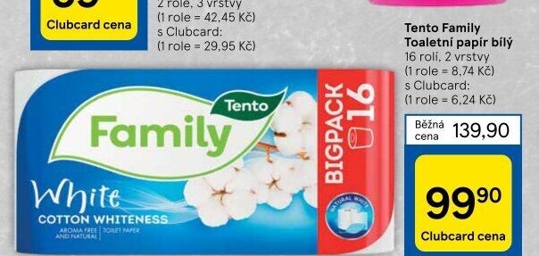 Toaletní papír 2vrstvý Family Tento