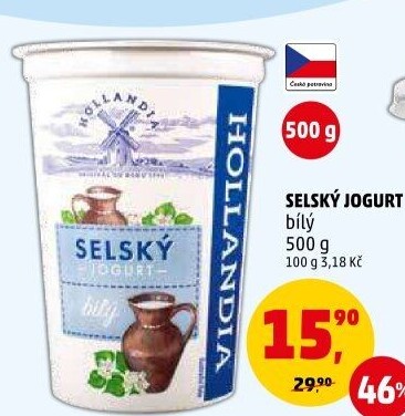 Bílý jogurt selský Hollandia