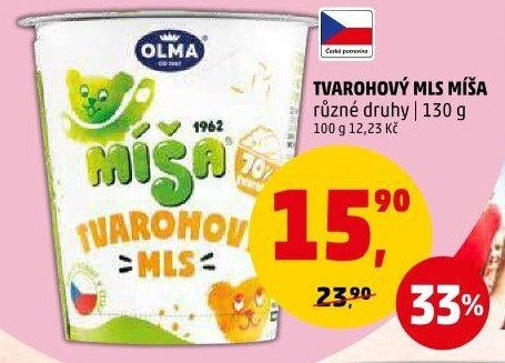 Dezert Tvarohový mls Míša Olma