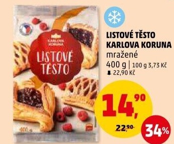 Listové těsto mražené Karlova Koruna