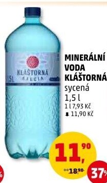 Minerální voda kalcia Kláštorná