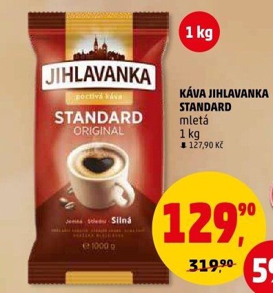 Mletá káva Standard Jihlavanka