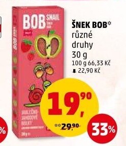 Ovocné pásky Šnek BOB LLC Eco Snack