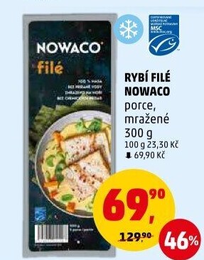 Rybí filé mražené Nowaco