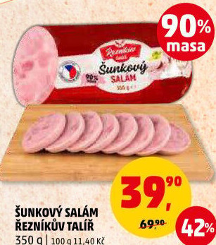 Salám šunkový Řezníkův talíř