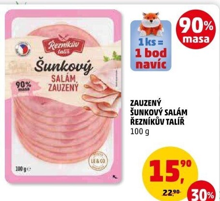 Salám šunkový zauzený Řezníkův talíř