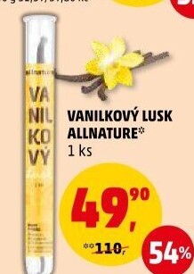 Vanilkový lusk Allnature