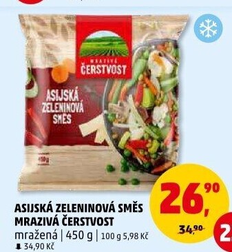 Zeleninová asijská směs mražená Mrazivá Čerstvost