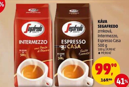 Zrnková káva Intermezzo Segafredo