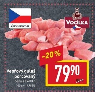 Maso na guláš vepřové Vocílka