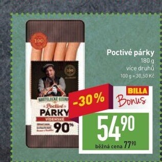 Párky poctivé Kostelecké uzeniny