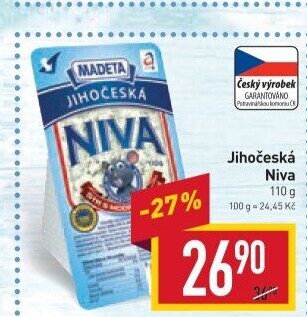 Sýr Niva Jihočeská 50% Madeta