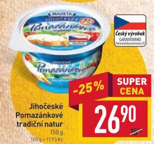 Tradiční pomazánkové Jihočeské Madeta
