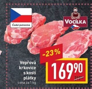 Vepřová krkovice s kostí Vocílka