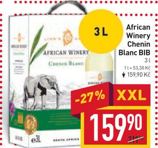 Víno Chenin African Winery - bag in box