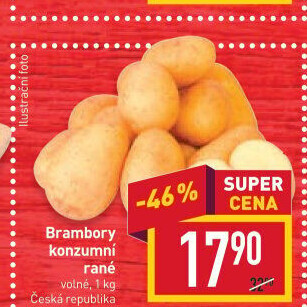 Brambory konzumní rané