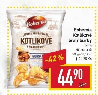 Brambůrky kotlíkové Bohemia Chips