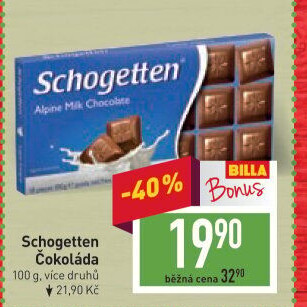 Čokoláda Schogetten Trumpf