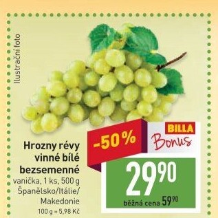 Hrozny bílé bezsemenné