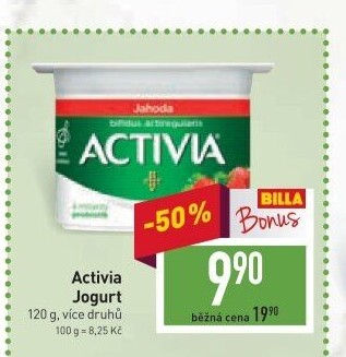 Jogurt ochucený Activia Danone