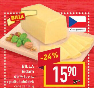 Sýr Eidam 45% Billa
