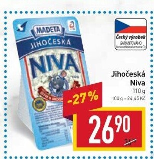 Sýr Niva Jihočeská 50% Madeta