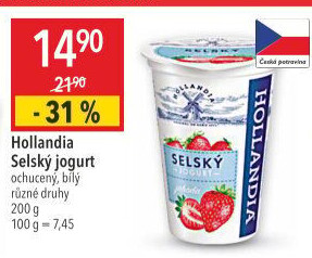 Ochucený jogurt selský Hollandia