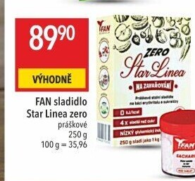 Sladidlo na zavařování Star Linea Zero Fan