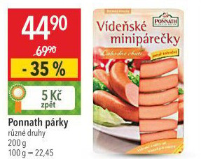 Minipárečky vídeňské Ponnath
