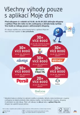 akční leták dm drogerie 10.8.2023-6.9.2023
