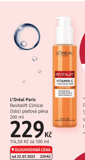 Čisticí pleťová pěna Revitalift Clinical L'