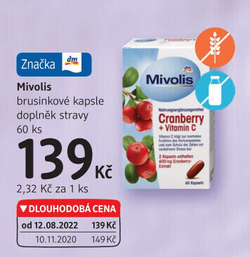 Kapsle brusinkové Mivolis