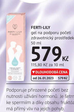Lubrikační gel na podporu početí Ferti Lily