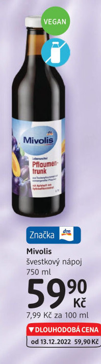 Nápoj ovocný Mivolis Das gesunde Plus