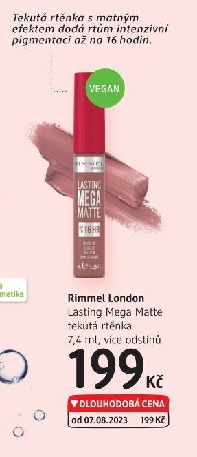 Tekutá rtěnka Lasting Mega Matte Vegan Rimmel