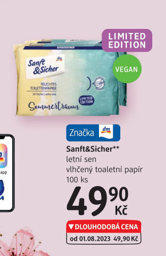 Toaletní papír vlhčený Sanft&amp