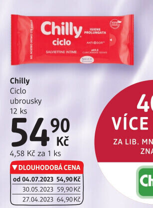 Ubrousky pro intimní hygienu Chilly