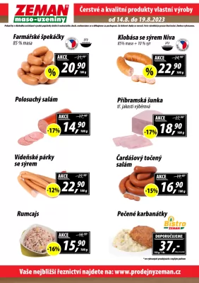 akční leták ZEMAN maso - uzeniny 14.8.2023-19.8.2023