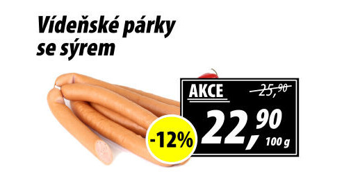 Párky vídeňské se sýrem