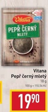 Koření Pepř černý mletý Vitana